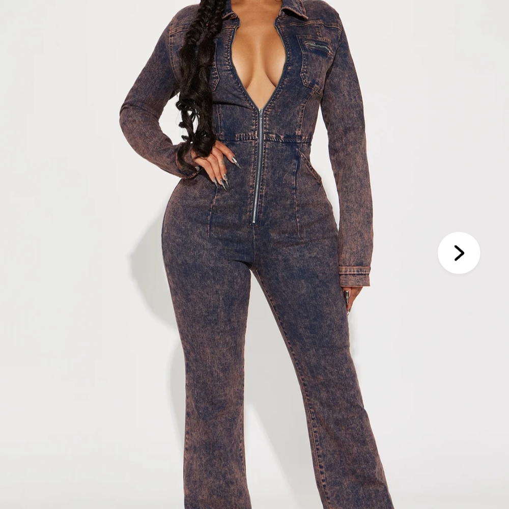 Fashion Nova Denim Jumpsuit